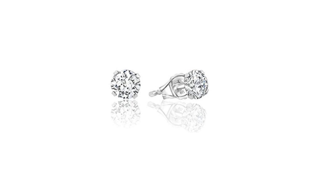 FREE Platinum Round 1-5 cttw CZ Stud Earrings Plated